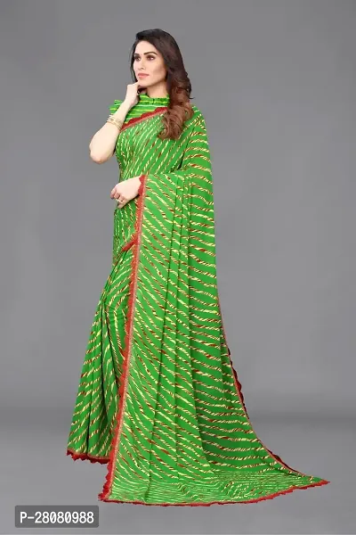 Women Chiffon Printed Saree With Blouse Piece-thumb5