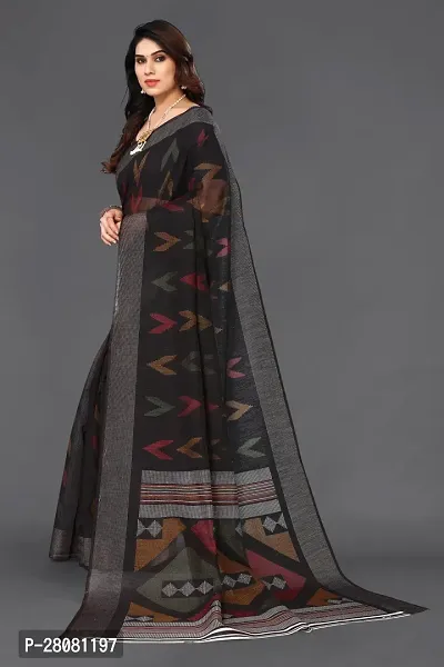 Beautiful Linen Saree with Blouse piece-thumb4