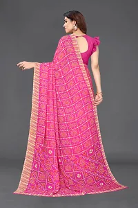 Elegant Georgette Badhani Saree With Unstitched Blouse Piece-thumb4