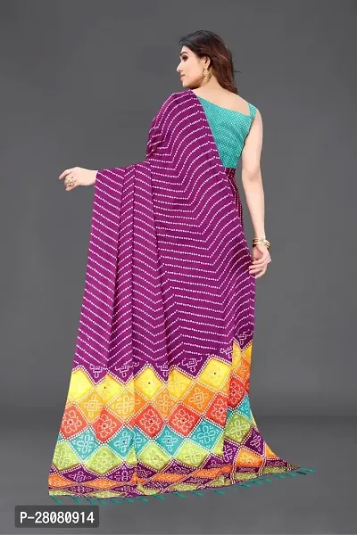 Women Chiffon Printed Saree With Blouse Piece-thumb5