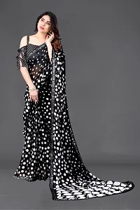 Women Georgette Print saree With Unstitched Blouse Piece-thumb3