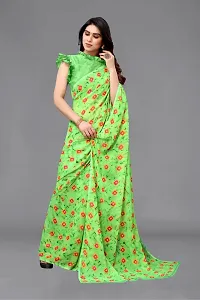 Women Georgette printed  Saree with Blouse Piece-thumb4