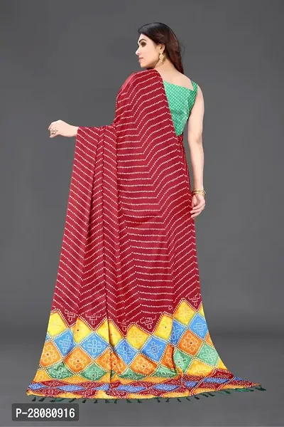 Women Chiffon Printed Saree With Blouse Piece-thumb2