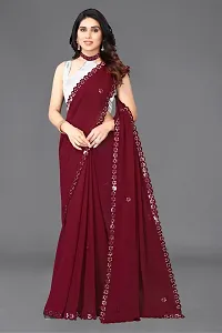 Beautiful Georgette Saree with unstitched Blouse piece for Women-thumb2