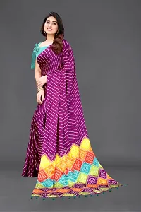 Women Chiffon Printed Saree With Blouse Piece-thumb3