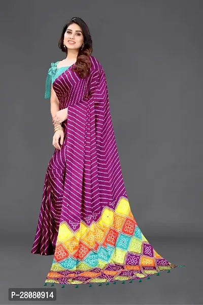 Women Chiffon Printed Saree With Blouse Piece-thumb4