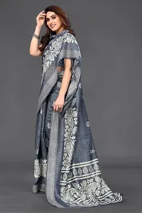 Women Georgette printed  Saree with Blouse Piece-thumb3