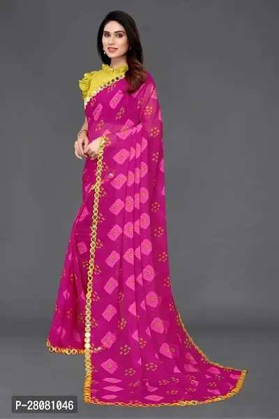 Beautiful Georgette Saree with unstitched Blouse piece for Women-thumb2