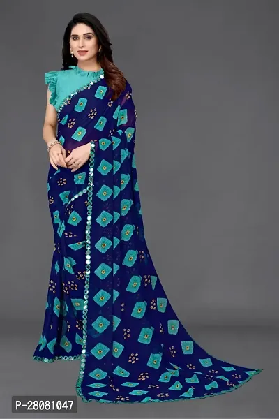 Beautiful Georgette Saree with Blouse piece-thumb0