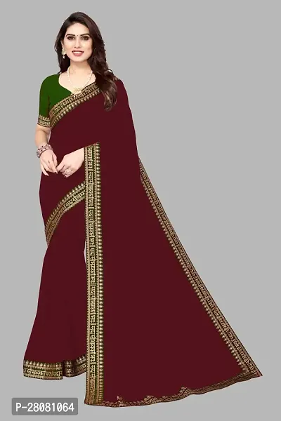 Beautiful Georgette Saree with Blouse piece-thumb0