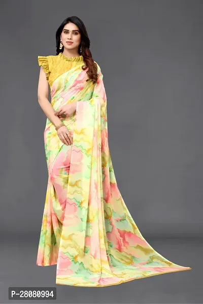 Beautiful Georgette Saree with Blouse piece-thumb0