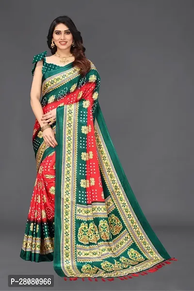 Beautiful Poly Silk Saree with Blouse piece-thumb0