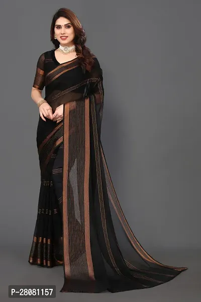 Women Chiffon Saree with  Blouse Piece