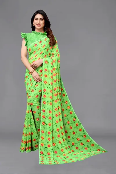 Elegant Georgette Saree with Blouse piece 