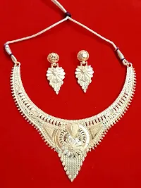 Super Fusion gold plated beautiful stylish Necklace Jewellery Set...-thumb2