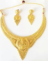 Super Fusion gold plated beautiful stylish Necklace Jewellery Set...-thumb1