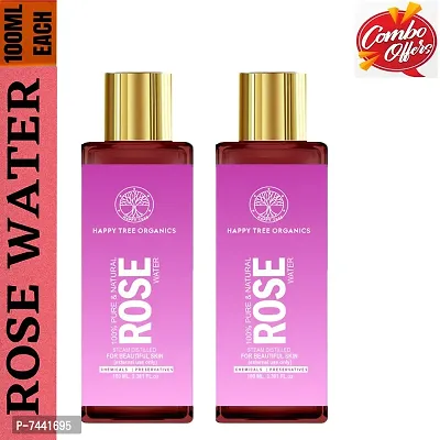 Pure And Natural Rose Water Spray For Face Skin  Hair Kannauj Gulab Jal 200 ML Pack Of 2