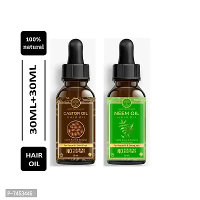 Happytree Organics Castor Oil and Neem Oil 30 ml each