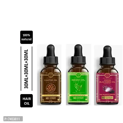 Happytree Organics Neem Oil+  Castor Oil + Onion and ginger Oil-thumb0