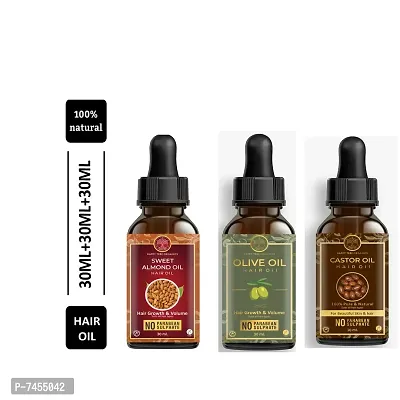 Happytree Organics Olive Oil+  Sweet Almond Oil + Castor Oil-thumb0