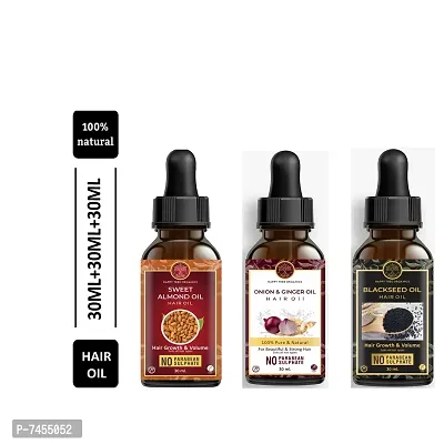 Happytree Organics ON and Ginger Oil+  Sweet Almond Oil Oil + Blackseed Oil