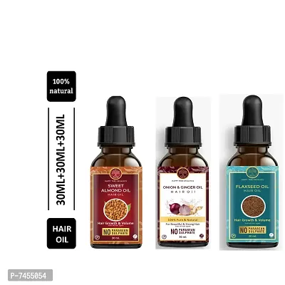 Happytree Organics ON and Ginger Oil+  Sweet Almond Oil Oil + Flaxseed Oil