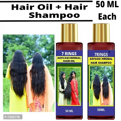 7Rings Adivasi Neelambhari Medicine Hair Oil 50 ml and Shampoo for Hairfall Control and Hair Growth 50 ml-thumb0