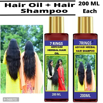 7Rings Adivasi Neelambhari Medicine Hair Oil 200 ml and Shampoo for Hairfall Control and Hair Growth 200 ml-thumb0