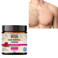 Mensonation Hair Removal Powder For Removing Hairs And D-Tanning For Legs, Forearms,Chest,Back Rose Flavour - Pack Of 3, 100 Grams Each-thumb1