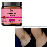 7Rings Botanics Hair Removal Powder For Removing Hairs And D-Tanning For Legs, Forearms, Chest, Back Rose Flavour Back- Pack Of 2, 100 Grams Each-thumb1