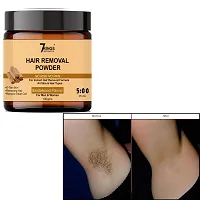 7Rings Botanics Hair Removal Powder For Removing Hairs And D-Tanning For Legs, Forearms,Chest,Back Sandalwood Flavour - Pack Of 4, 100 Grams Each-thumb1