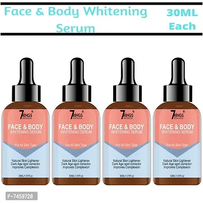 7Rings Whitening Serum For Face And Body For Whitening And Brightening Of The Face And Body Tanning -Pack Of 4, 30 Ml Each