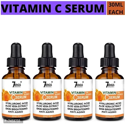 7Rings Vitamin C Face Serum With 20% Vitamin C For Skin Brightening And Whitening -Pack Of 4, 30 Ml Each