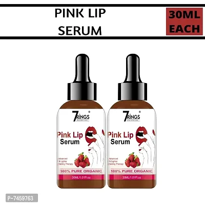 7Rings Botanics Pink Lip Serum For Smoothening Of Lips, Glossy, Shiny And Softness Of Lips With Fruity Flavour For Moisturizing And Nourishing Effect For Men And Women -Pack Of 2, 30 Ml Each