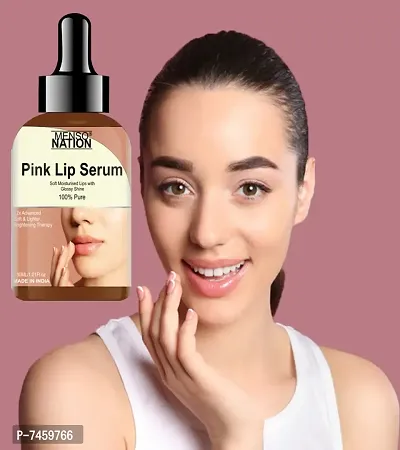 Mensonation Pink Lip Serum For Smoothening Of Lips, Glossy, Shiny And Softness Of Lips With Fruity Flavour For Moisturizing And Nourishing Effect For Men And Women -30 Ml