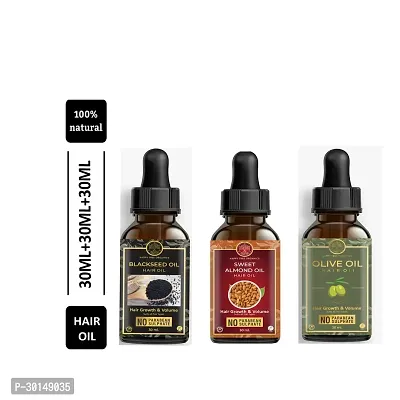 Happytree Organics Sweet Almond Oil+  Blackseed Oil + Olive Oil-thumb0