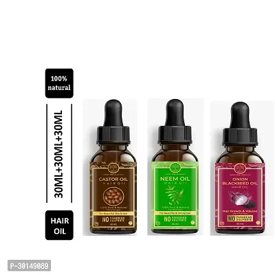 Happytree Organics Neem Oil+  Castor Oil + Onion and ginger Oil