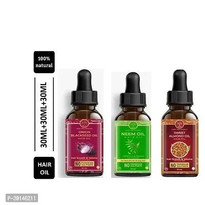 Happytree Organics Neem Oil+  Onion Blackseed Oil + Sweet Almond Oil-thumb0