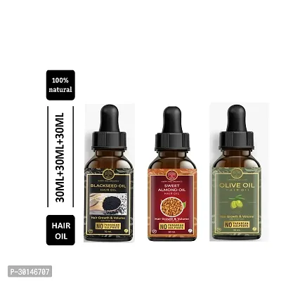 Happytree Organics Sweet Almond Oil+  Blackseed Oil + Olive Oil-thumb0