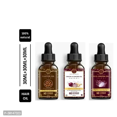 Happytree Organics Onion and Ginger Oil+  Castor Oil + Onion Blackseed Oil