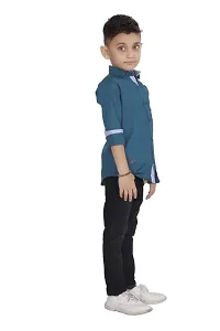 CLOTH BUCKET Clothbucket Kid's Roundneck Fullsleeve Regular Fit Shirts (Green) Size:-(Upto 10 Years)-thumb2