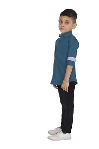 CLOTH BUCKET Clothbucket Kid's Roundneck Fullsleeve Regular Fit Shirts (Green) Size:-(Upto 10 Years)-thumb3