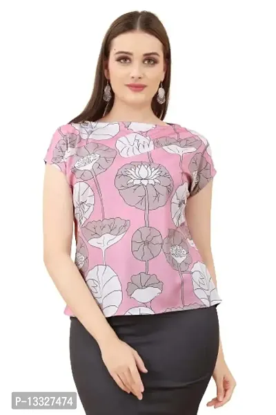 CLOTH BUCKET Women's Lycra Printed Casual Wear T-Shirt-thumb2