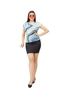 CLOTH BUCKET Women's Lycra Printed Casual Wear T-Shirt-thumb4