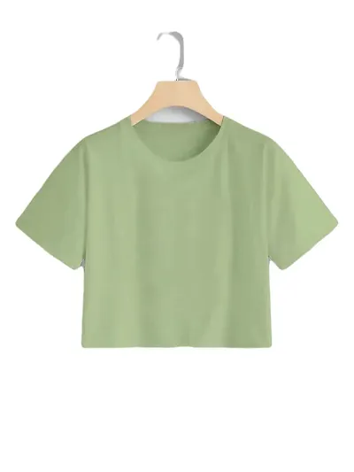 CLOTH BUCKET Women's Western Collarless Cape Sleeve Crop (LightGreen) (Size:-Small)