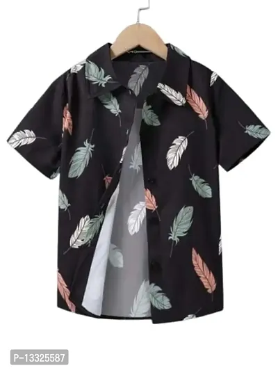 CLOTH BUCKET Boy's Printed Lycra Fabric Shirt