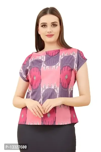 CLOTH BUCKET Women's Lycra Printed Casual Wear T-Shirt