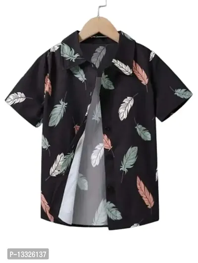 CLOTH BUCKET Boy's Printed Lycra Fabric Shirt-thumb0