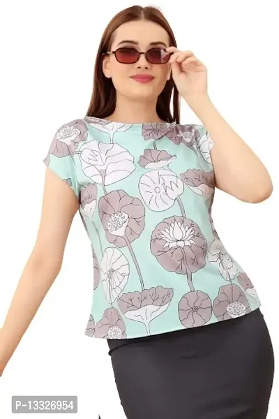 CLOTH BUCKET Women's Lycra Printed Casual Wear T-Shirt-thumb2