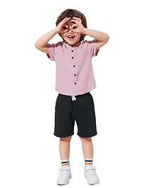 CLOTH BUCKET Trending Plain Cotton Kids Shirt for Boys-thumb2